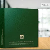 Green Leather Financial Binder