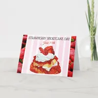 Strawberry Shortcake Day June 14th Holiday Card