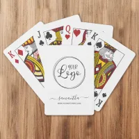 Your Business Logo Signature Name Poker Cards