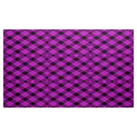 Gingham Check Purple and Black Pattern Fabric