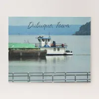 Dubuque, Iowa Pusher Boat on the Mississippi River Jigsaw Puzzle