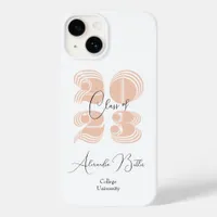 Peachy Grad Custom Name Class of 2023 Graduation Case-Mate iPhone 14 Case