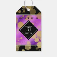 Elegant 33rd Amethyst Wedding Anniversary Gift Tags