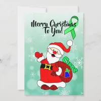 Lyme Disease Santa Cure Christmas Holiday Card