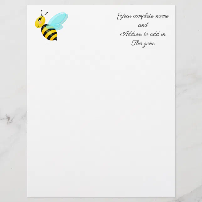 Happy Bee Letterhead