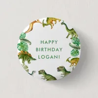 Dinosaur Birthday Party Photo Button