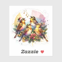 Four Calling Birds | Twelve Days of Christmas Sticker