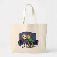 I Like You Valentine Large Tote Bag