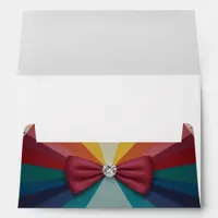 This vibrant and elegant wedding invitation combin envelope