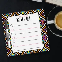 Colorful Stylish Boho Chic To Do List Personalized Dry Erase Board