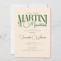 Martini & Mountains Glamping Bachelorette Weekend Invitation