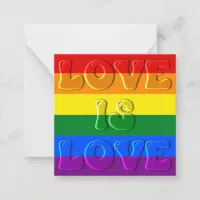 Love is Love Gay Pride Note Card