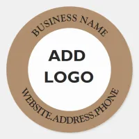 Personalized Business Logo  Classic Round Sticker