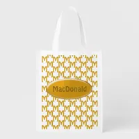 Polyester Bag - Nameplate in Golden-yellow