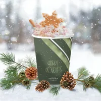 Christmas Stripe Pattern Green/White ID862 Paper Cups