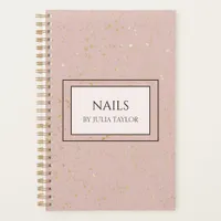 Pastel Pink Glitter Nail Salon Manicurist Planner