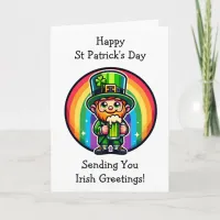 Happy St Patrick's Day Leprechaun Card