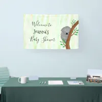 Personalized Sleepy Koala Bear Baby Shower Banner