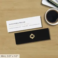 Elegant Black and White Slim Business Cards