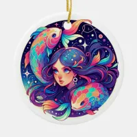Just a ... | Horoscope Art Christmas Ceramic Ornament