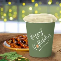 Happy St. Paddy's Orange Shamrock ID336 Paper Cups