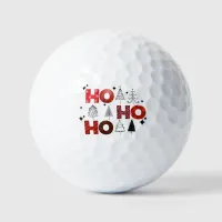 Red Cute Ho Ho Ho Christmas Holiday Golf Balls