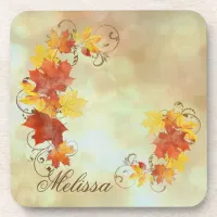 Autumn Leaves Watercolor ALWX Coaster