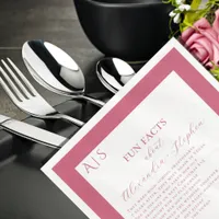 10 Fun Facts Newlyweds Couple Modern Viva Magenta Napkins