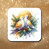 Two Turtle Doves | 12 Days of Christmas Square Sticker