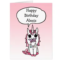 3 in 1 Unicorn Birthday Room Bedroom Sign Card