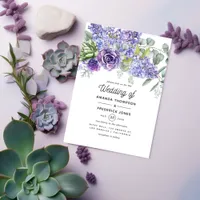 Tropical Eucalyptus Succulents Wedding Invitation