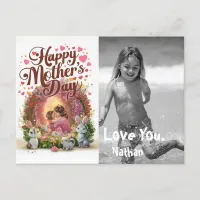 *~* Whimsical Hearts Mother's Day AP72 Photo Holiday Postcard