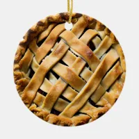 Hap-pie Christmas | Funny Pie Pun Ceramic Ornament