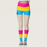 Pansexual Pride Faux Shorts & Legs  Leggings