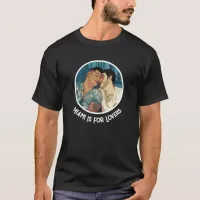 Miami Downtown Gay Men Cuddling Illustration T-Shirt