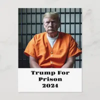  Trump For Prison 2024 Postcard