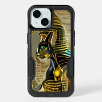 Ancient Egyptian Cat Goddess Bastet AI Art iPhone 15 Case