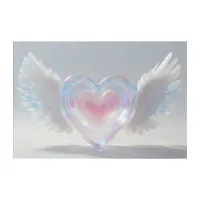 *~* Opal HEARTS ANGEL WINGS AP78 Acrylic Wall Art