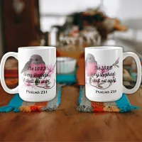 Faithful Serenity: Psalms 23:1 Bird Mug