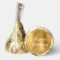 Glittery Gold Foil Happy Birthday Hershey&#174;'s Kisses&#174;