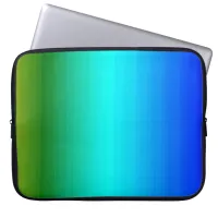 Sea and Sky Blue and Green Gradient Laptop Sleeve