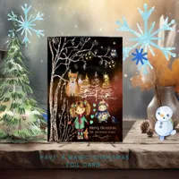 Merry Christmas Winter Magic  Foil Holiday Card