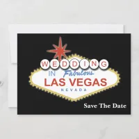 Vegas wedding save the date announcement