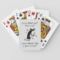You're HOW Old? Pour You Punny Wine Quote Playing Cards