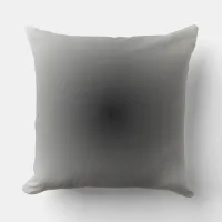 Black & White Radial Gradient Throw Pillow