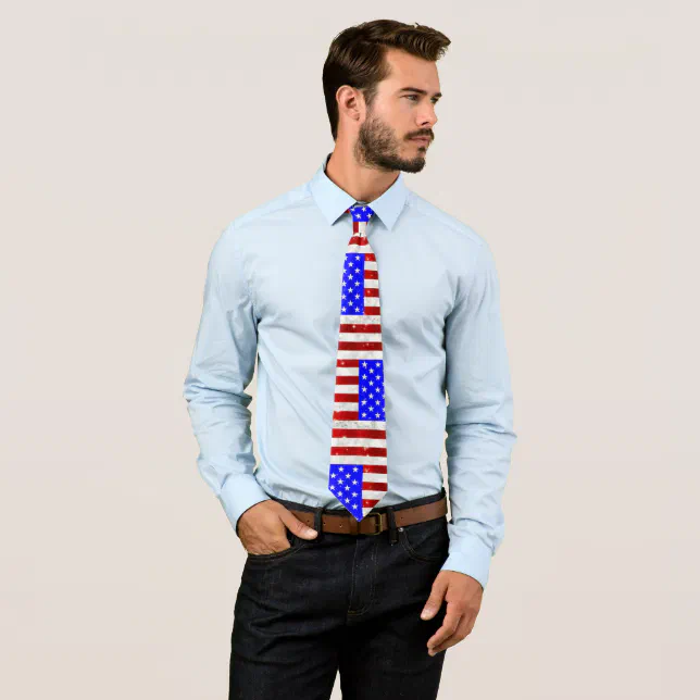 4th of July Celebration - USA flag  Neck Tie
