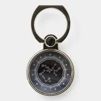 Dark Zodiac Astrology: Sagittarius Black & Silver Phone Ring Stand