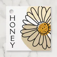 Modern Abstract Daisy Honey Apiary Hang Tag