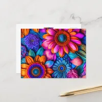 Floral pattern in boho style -  any occasion  postcard