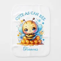 Cute as Can Bee | Honey bee Baby Boy's Baby Burp Cloth